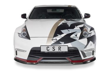 CSR Frontspoiler | Cup-Spoilerlippe mit ABE für Nissan 370Z Nismo CSL472-G Glossy schwarz Hochglanz (keine Lackierung erforderlich)