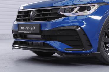 CSR Frontspoiler | Cup-Spoilerlippe mit ABE für VW Tiguan II (Typ AD1) R-Line CSL475-G Glossy schwarz Hochglanz (keine Lackierung erforderlich)