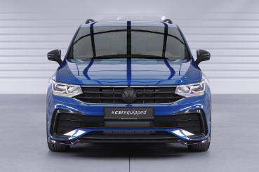 CSR Frontspoiler | Cup-Spoilerlippe mit ABE für VW Tiguan II (Typ AD1) R-Line CSL475-G Glossy schwarz Hochglanz (keine Lackierung erforderlich)