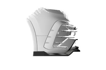 CSR Frontspoiler | Cup-Spoilerlippe mit ABE für VW Tiguan II (Typ AD1) R-Line CSL475-G Glossy schwarz Hochglanz (keine Lackierung erforderlich)