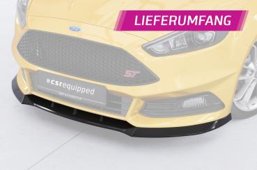 CSR Frontspoiler | Cup-Spoilerlippe mit ABE für Ford Focus MK3 ST Turnier CSL476-C Carbon Look Hochglanz (keine Lackierung erforderlich)