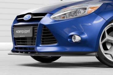CSR Frontspoiler | Cup-Spoilerlippe mit ABE für Ford Focus MK3 Basis CSL477-S strukturiert schwarz matt (keine Lackierung erforderlich)