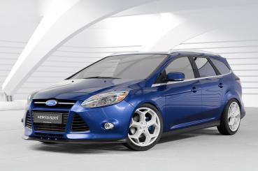 CSR Frontspoiler | Cup-Spoilerlippe mit ABE für Ford Focus MK3 Basis CSL477-S strukturiert schwarz matt (keine Lackierung erforderlich)