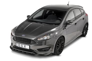 CSR Frontspoiler | Cup-Spoilerlippe mit ABE für Ford Focus MK3 ST-Line CSL478-C Carbon Look Hochglanz (keine Lackierung erforderlich)