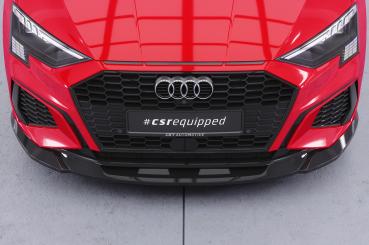 CSR Frontspoiler | Cup-Spoilerlippe mit ABE für Audi A3 8Y S-Line / S3 8Y CSL483-C Carbon Look Hochglanz (keine Lackierung erforderlich)