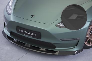 CSR Frontspoiler | Cup-Spoilerlippe mit ABE für Tesla Model 3 CSL484-S strukturiert schwarz matt (keine Lackierung erforderlich)