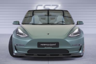 CSR Frontspoiler | Cup-Spoilerlippe mit ABE für Tesla Model 3 CSL484-C Carbon Look Hochglanz (keine Lackierung erforderlich)