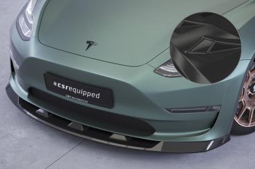CSR Frontspoiler | Cup-Spoilerlippe mit ABE für Tesla Model 3 CSL484-G Glossy schwarz Hochglanz (keine Lackierung erforderlich)