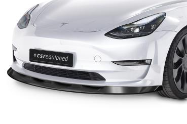 CSR Frontspoiler | Cup-Spoilerlippe mit ABE für Tesla Model 3 CSL484-C Carbon Look Hochglanz (keine Lackierung erforderlich)