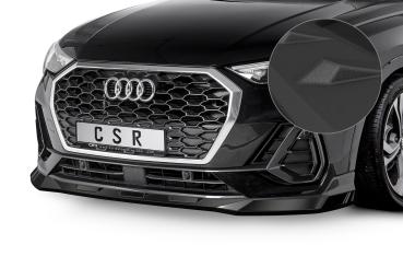 CSR Frontspoiler | Cup-Spoilerlippe mit ABE für Audi Q3 (Typ F3) Sportback CSL485-S strukturiert schwarz matt (keine Lackierung erforderlich)