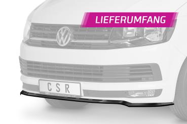 CSR Frontspoiler | Cup-Spoilerlippe mit ABE für VW T6 Bus CSL486-C Carbon Look Hochglanz (keine Lackierung erforderlich)