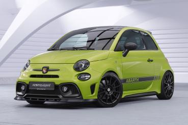 CSR Frontspoiler | Cup-Spoilerlippe mit ABE für Fiat 500 Abarth 595 CSL487-G Glossy schwarz Hochglanz (keine Lackierung erforderlich)