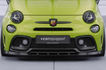 CSR Frontspoiler | Cup-Spoilerlippe mit ABE für Fiat 500 Abarth 595 CSL487-G Glossy schwarz Hochglanz (keine Lackierung erforderlich)