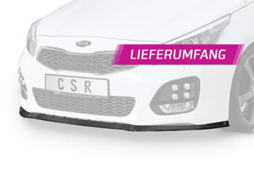 CSR Frontspoiler | Cup-Spoilerlippe mit ABE für KIA Ceed (JD) GT-Line CSL489-C Carbon Look Hochglanz (keine Lackierung erforderlich)