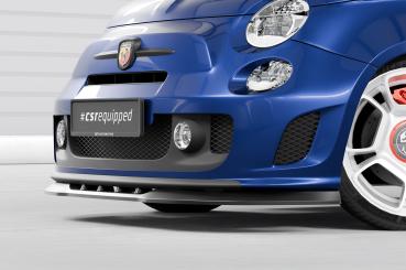 CSR Frontspoiler | Cup-Spoilerlippe mit ABE für Fiat 500 Abarth 595 CSL490-G Glossy schwarz Hochglanz (keine Lackierung erforderlich)