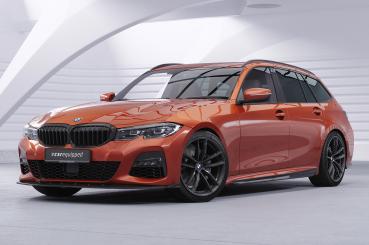 CSR Frontspoiler | Cup-Spoilerlippe mit ABE für BMW 3er (G20 / G21) CSL496-C Carbon Look Hochglanz (keine Lackierung erforderlich)