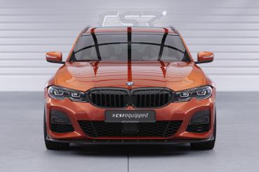 CSR Frontspoiler | Cup-Spoilerlippe mit ABE für BMW 3er (G20 / G21) CSL496-C Carbon Look Hochglanz (keine Lackierung erforderlich)