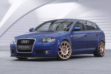 CSR Frontspoiler | Cup-Spoilerlippe mit ABE für Audi A3 (8P/8PA) CSL497-C Carbon Look Hochglanz (keine Lackierung erforderlich)
