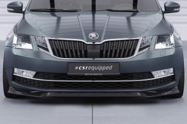 CSR Frontspoiler | Cup-Spoilerlippe mit ABE für Skoda Octavia 3 (Typ 5E) CSL499-C Carbon Look Hochglanz (keine Lackierung erforderlich)