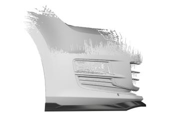 CSR Frontspoiler | Cup-Spoilerlippe mit ABE für VW Golf 7 CSL500-G Glossy schwarz Hochglanz (keine Lackierung erforderlich)