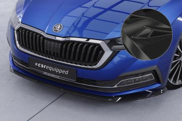 CSR Frontspoiler | Cup-Spoilerlippe mit ABE für Skoda Octavia 4 CSL501-G Glossy schwarz Hochglanz (keine Lackierung erforderlich)