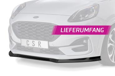 CSR Frontspoiler | Cup-Spoilerlippe mit ABE für Ford Puma ST-Line CSL504-S strukturiert schwarz matt (keine Lackierung erforderlich)