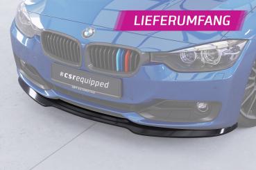 CSR Frontspoiler | Cup-Spoilerlippe mit ABE für BMW 3er (F30 / F31) CSL506-G Glossy schwarz Hochglanz (keine Lackierung erforderlich)