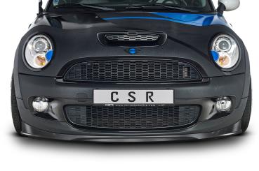 CSR Frontspoiler | Cup-Spoilerlippe mit ABE für Mini Cooper S  R56 CSL512-G Glossy schwarz Hochglanz (keine Lackierung erforderlich)