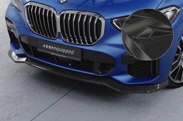 CSR Frontspoiler | Cup-Spoilerlippe mit ABE für BMW X5 (G05) M-Paket CSL513-C Carbon Look Hochglanz (keine Lackierung erforderlich)