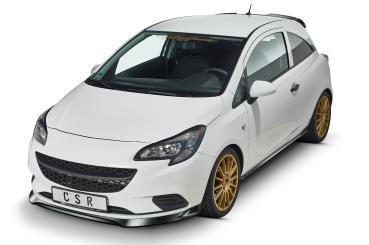 CSR Frontspoiler | Cup-Spoilerlippe mit ABE für Opel Corsa E CSL516-C Carbon Look Hochglanz (keine Lackierung erforderlich)