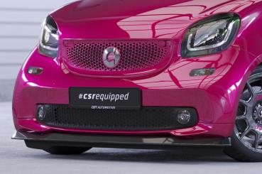 CSR Frontspoiler | Cup-Spoilerlippe mit ABE für Smart fortwo 453 CSL519-C Carbon Look Hochglanz (keine Lackierung erforderlich)