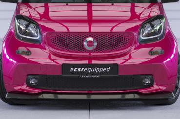CSR Frontspoiler | Cup-Spoilerlippe mit ABE für Smart fortwo 453 CSL519-C Carbon Look Hochglanz (keine Lackierung erforderlich)