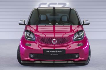 CSR Frontspoiler | Cup-Spoilerlippe mit ABE für Smart fortwo 453 CSL519-C Carbon Look Hochglanz (keine Lackierung erforderlich)