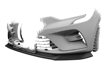 CSR Frontspoiler | Cup-Spoilerlippe mit ABE für Renault Clio V CSL520-G Glossy schwarz Hochglanz (keine Lackierung erforderlich)