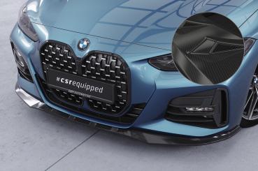 CSR Frontspoiler | Cup-Spoilerlippe mit ABE für BMW 4er (G22/G23) M-Paket und M440 CSL524-C Carbon Look Hochglanz (keine Lackierung erforderlich)