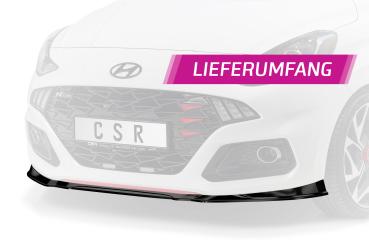 CSR Frontspoiler | Cup-Spoilerlippe mit ABE für Hyundai i10 (3. Gen) N-Line CSL525-G Glossy schwarz Hochglanz (keine Lackierung erforderlich)