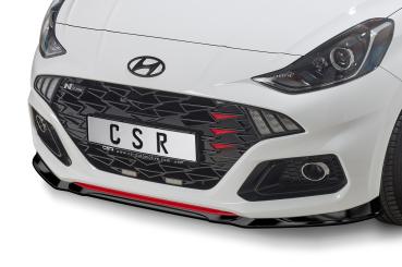 CSR Frontspoiler | Cup-Spoilerlippe mit ABE für Hyundai i10 (3. Gen) N-Line CSL525-G Glossy schwarz Hochglanz (keine Lackierung erforderlich)