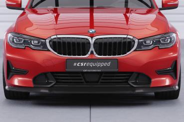 CSR Frontspoiler | Cup-Spoilerlippe mit ABE für BMW 3er (G20/G21) Limousine und Touring CSL526-C Carbon Look Hochglanz (keine Lackierung erforderlich)