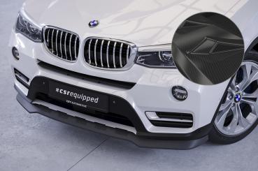 CSR Frontspoiler | Cup-Spoilerlippe mit ABE für BMW X3 (F25) LCI CSL532-C Carbon Look Hochglanz (keine Lackierung erforderlich)