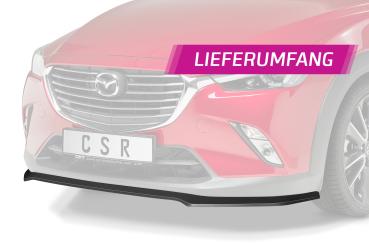 CSR Frontspoiler | Cup-Spoilerlippe mit ABE für Mazda CX3 CSL533-G Glossy schwarz Hochglanz (keine Lackierung erforderlich)