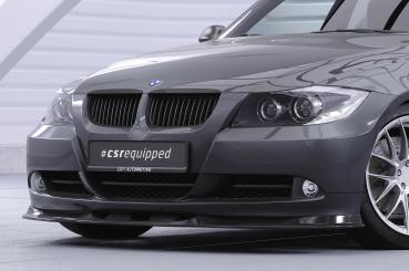 CSR Frontspoiler | Cup-Spoilerlippe mit ABE für BMW 3er (E90/E91) Limousine und Touring CSL536-C Carbon Look Hochglanz (keine Lackierung erforderlich)