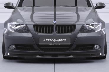 CSR Frontspoiler | Cup-Spoilerlippe mit ABE für BMW 3er (E90/E91) Limousine und Touring CSL536-C Carbon Look Hochglanz (keine Lackierung erforderlich)