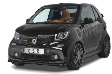 CSR Frontspoiler | Cup-Spoilerlippe mit ABE für Smart fortwo 453 Brabus CSL542-G Glossy schwarz Hochglanz (keine Lackierung erforderlich)