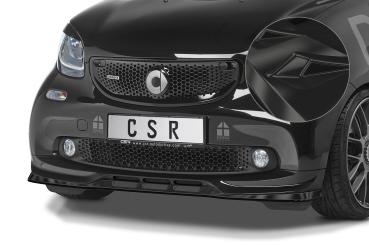 CSR Frontspoiler | Cup-Spoilerlippe mit ABE für Smart fortwo 453 Brabus CSL542-G Glossy schwarz Hochglanz (keine Lackierung erforderlich)
