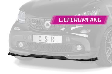 CSR Frontspoiler | Cup-Spoilerlippe mit ABE für Smart fortwo 453 Brabus CSL542-G Glossy schwarz Hochglanz (keine Lackierung erforderlich)