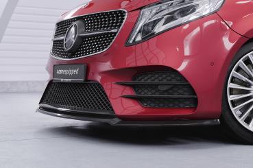 CSR Frontspoiler | Cup-Spoilerlippe mit ABE für Mercedes-Benz V-Klasse 447 AMG-Line CSL545-G Glossy schwarz Hochglanz (keine Lackierung erforderlich)