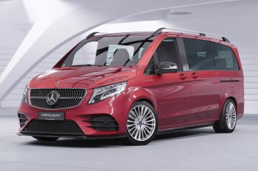 CSR Frontspoiler | Cup-Spoilerlippe mit ABE für Mercedes-Benz V-Klasse 447 AMG-Line CSL545-G Glossy schwarz Hochglanz (keine Lackierung erforderlich)