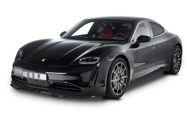CSR Frontspoiler | Cup-Spoilerlippe mit ABE für Porsche Taycan / Taycan 4S CSL549-G Glossy schwarz Hochglanz (keine Lackierung erforderlich)