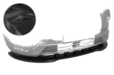 CSR Frontspoiler | Cup-Spoilerlippe mit ABE für Ford Kuga 3 CSL553-C Carbon Look Hochglanz (keine Lackierung erforderlich)