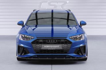 CSR Frontspoiler | Cup-Spoilerlippe mit ABE für Audi A4 / S4 B9 (8W) CSL561-C Carbon Look Hochglanz (keine Lackierung erforderlich)